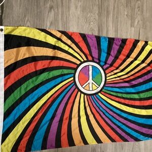 Colorful Peace Sign Tapestry